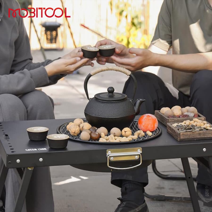 میز باربیکیو ذغالی تاشو کمپینگ گرین لاین Green Lion Portable BBQ Camping Table — تصویر ۵