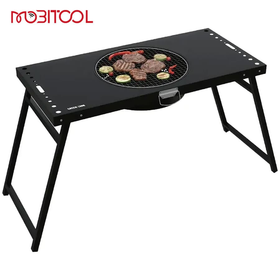 میز باربیکیو ذغالی تاشو کمپینگ گرین لاین Green Lion Portable BBQ Camping Table — تصویر ۳