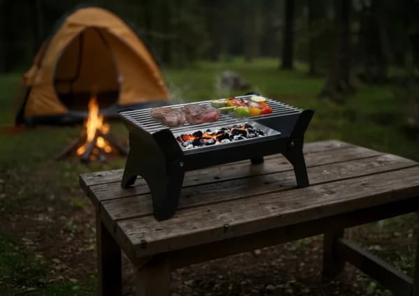 باربیکیو ذغالی تاشو گرین لاین Green Lion Qudra Foldable BBQ Grill — تصویر ۱۲