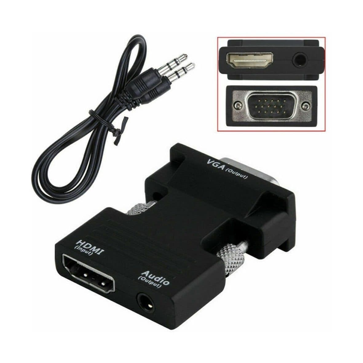 تبدیل اچ دی ام آی به وی جی ای + کابل صدا کی لینک مدل K-8251 کد 7486