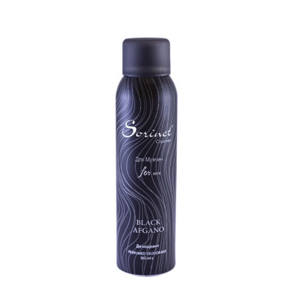 اسپری دئودورانت مردانه سورینت مدل Black Afgano حجم 150 میل