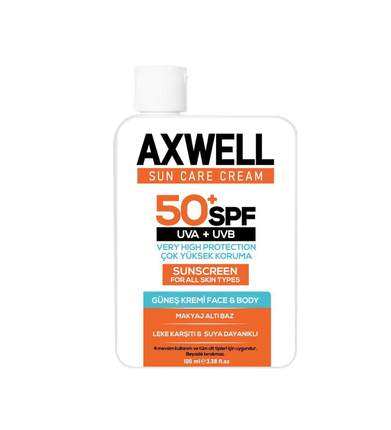 کرم ضد آفتاب و ضد لک آکسول SPF 50 آرسی کازمتیک 100 میل