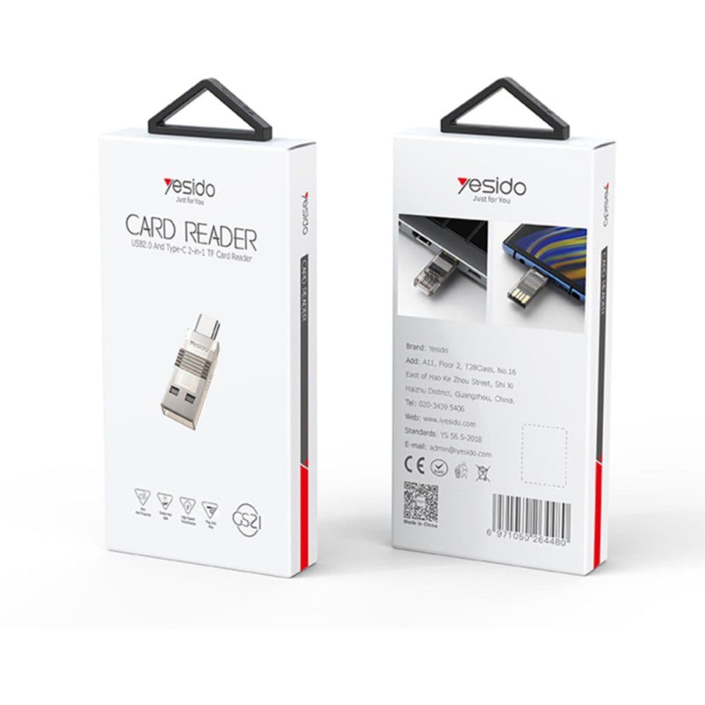 رم ریدر یسیدو مدل GS21 2in1 Type-C Plug TF کد 5328 — تصویر ۲