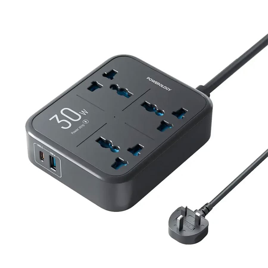 چندراهی برق یونورسال پاورولوژی Powerology Power Strip 3250W 3AC PWC037