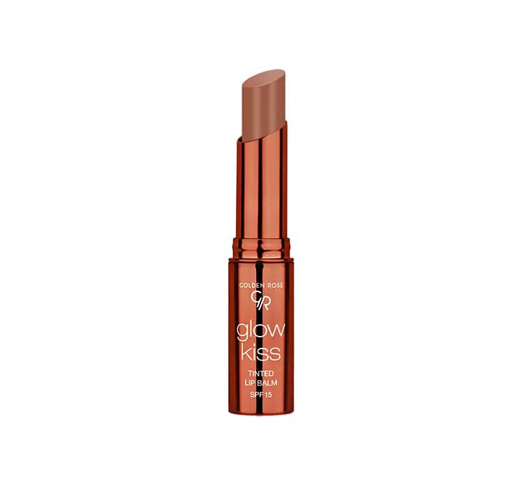 بالم لب رنگی گلو کیس Glow Kiss Tinted Lip Balm Spf15 گلدن رز — تصویر ۵