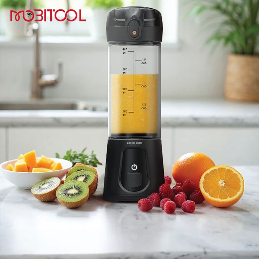 مخلوط کن شارژی 180 وات گرین لاین Green Lion Juice Mate Pro Portable Juicer 470mL — تصویر ۴