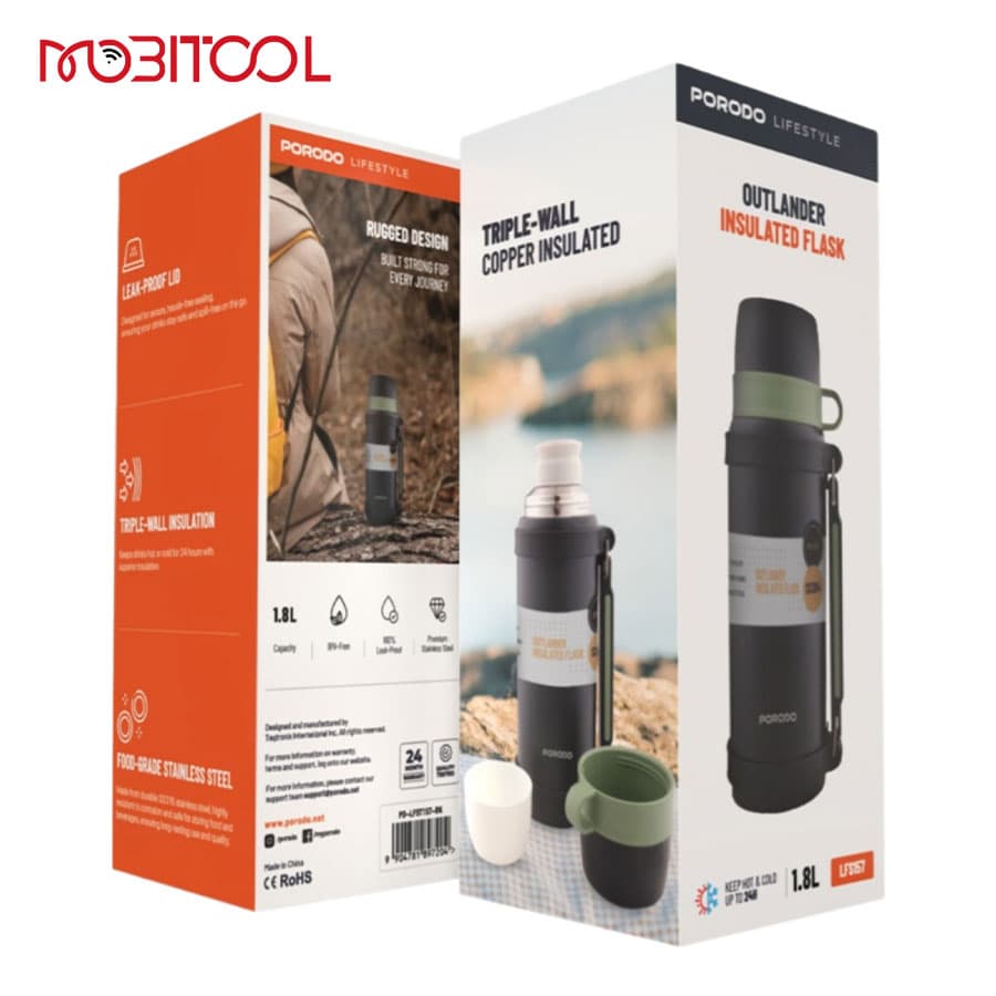 فلاسک 1.8 لیتری حفظ دما پرودو Porodo Insulation Flask LFS157 — تصویر ۹