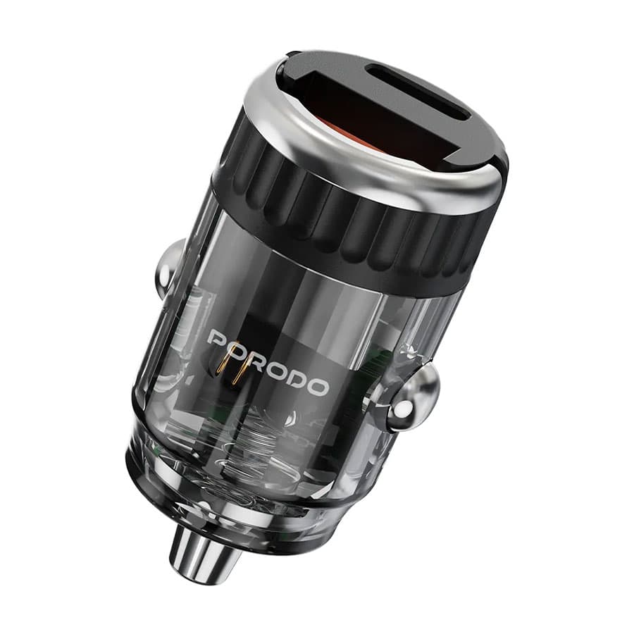 شارژر فندکی 36 وات پرودو Porodo Dual Port Transparent Car Charger FWC086