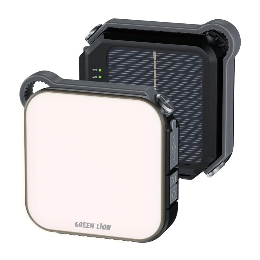 چراغ شارژی خورشیدی و پاوربانک گرین لاین Green Lion Solar Lumix Portable LED Light with Power Bank