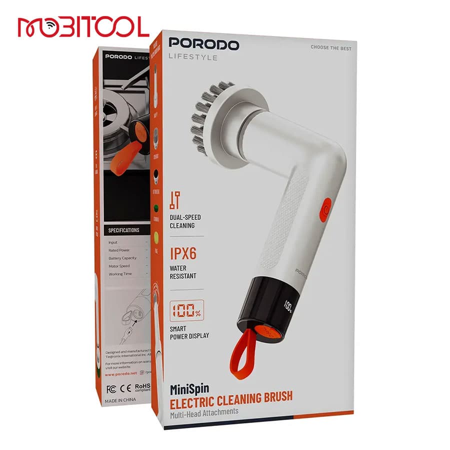 فرچه شستشو شارژی پرودو Porodo MiniSpin Electric Cleaning Brush PDS3CB — تصویر ۶