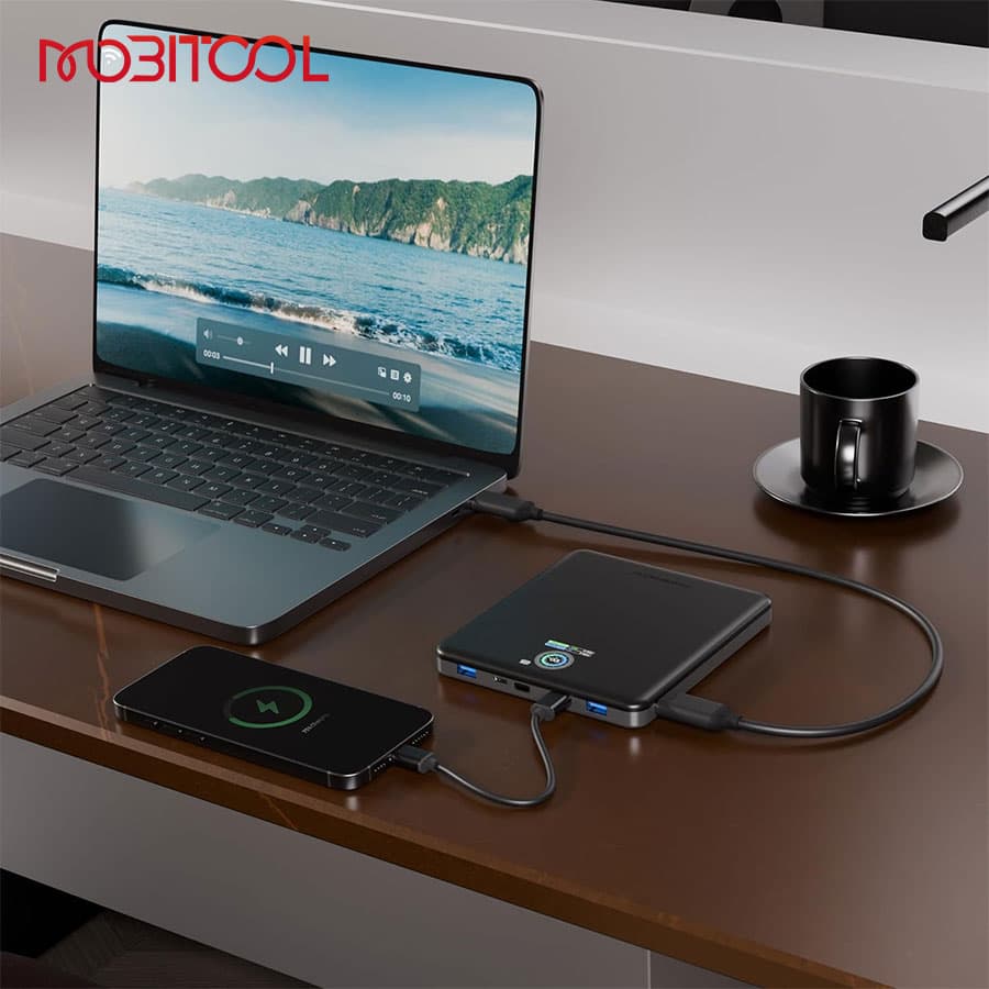 پاور بانک 20000 و هاب HDMI پاورولوژی Powerology VoltStream Power Bank PP089 — تصویر ۵