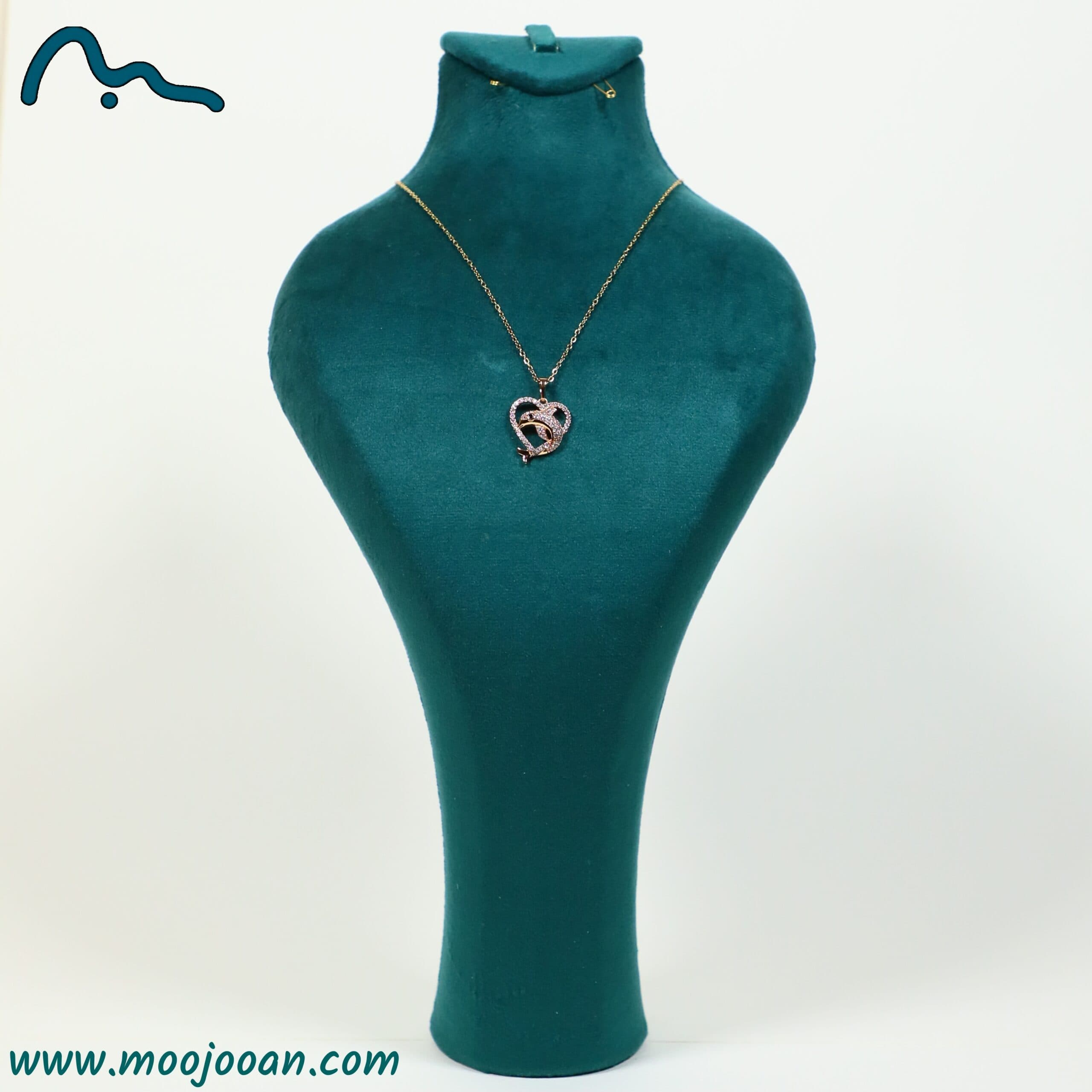 گردنبند قلب و دولفین ژوپینگ
