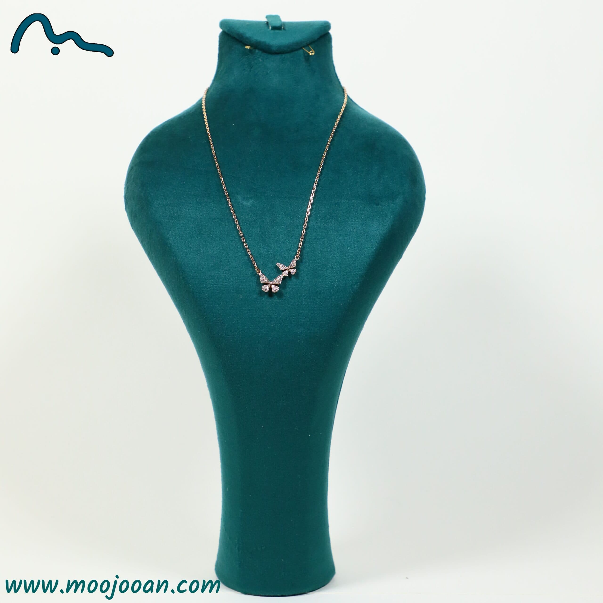 گردنبند پروانه نگین دار ژوپینگ