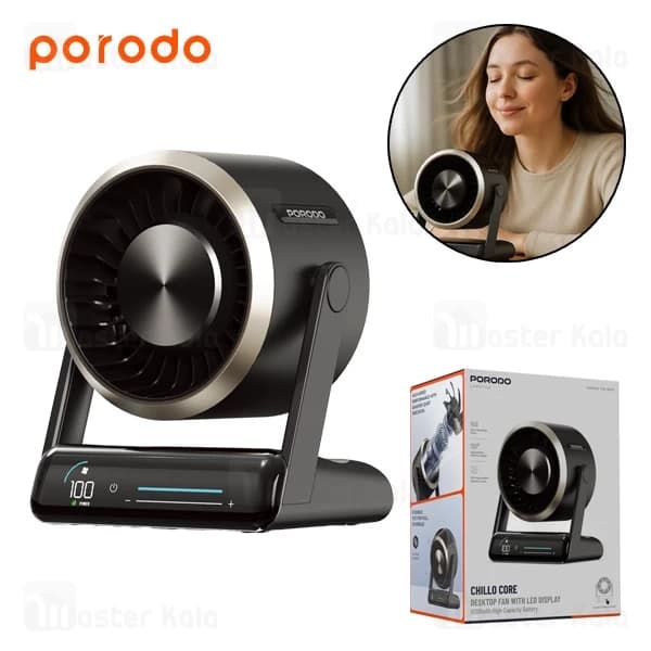 پنکه رومیزی پرودو Porodo Lifestyle Chillo Core PDLFSTZH37BK — تصویر ۱۱