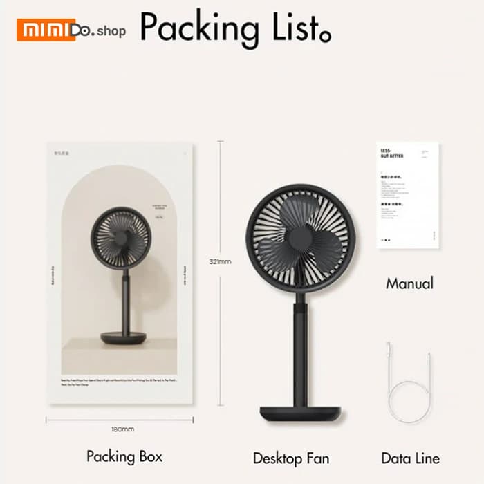 پنکه رومیزی شارژی شیائومی Xiaomi Aisolove F5 — تصویر ۶