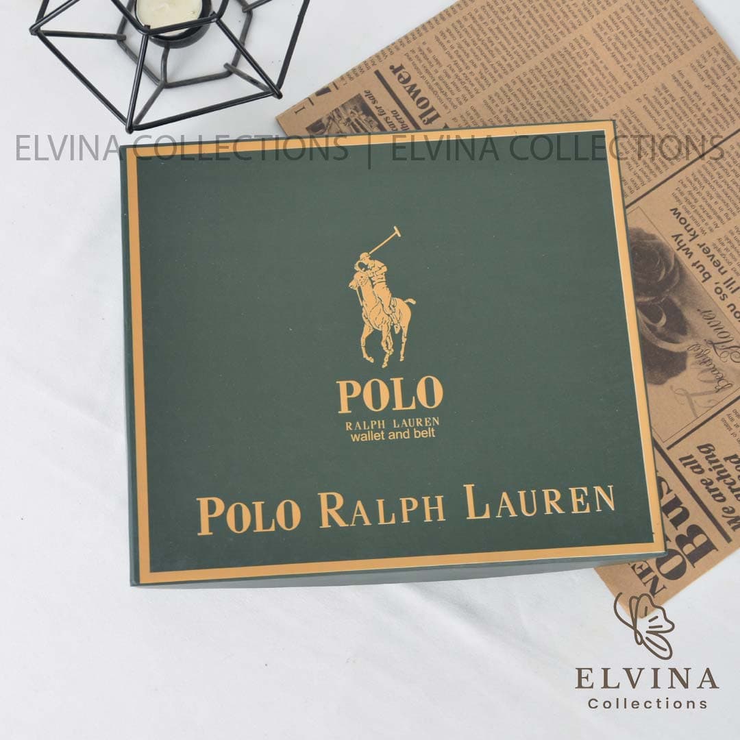 ست هدیه مردانه کیف پول کتی، جاکارتی و کمربند چرم مصنوعی polo کد1538 — تصویر ۵