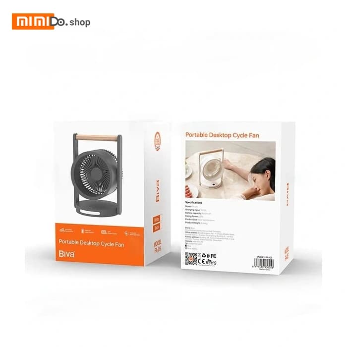 پنکه رومیزی شارژی بیوا Biva FA-05 Portable Desktop Cycle Fan — تصویر ۸