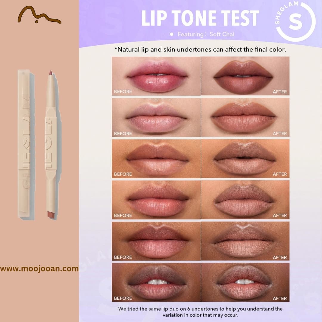 رژ لب و خط لب دوسر شیگلم مات SHEGLAM — تصویر ۹
