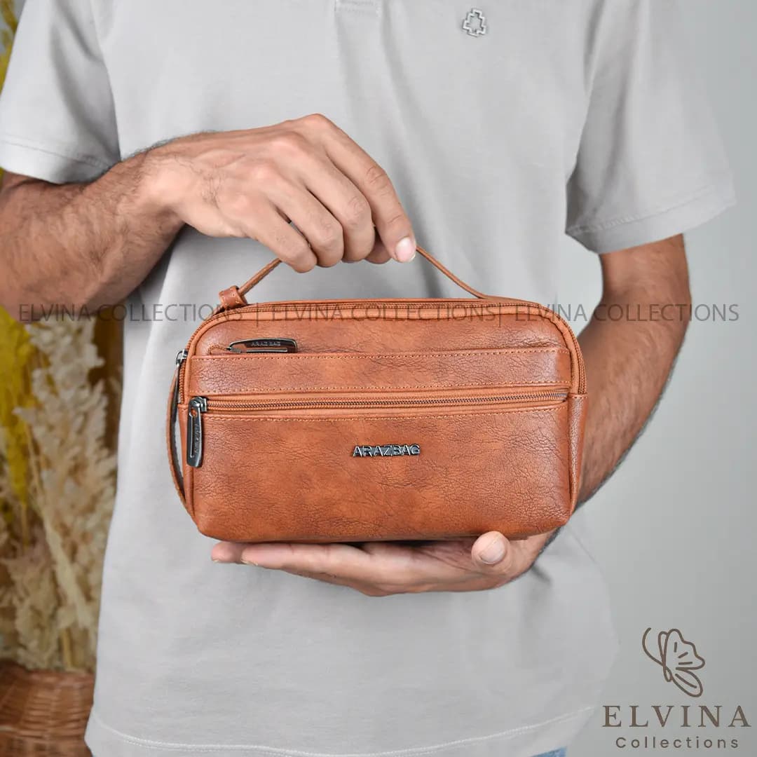 شوزبگ دستی مردانه پر زیپ ARAZBAG کد 1590