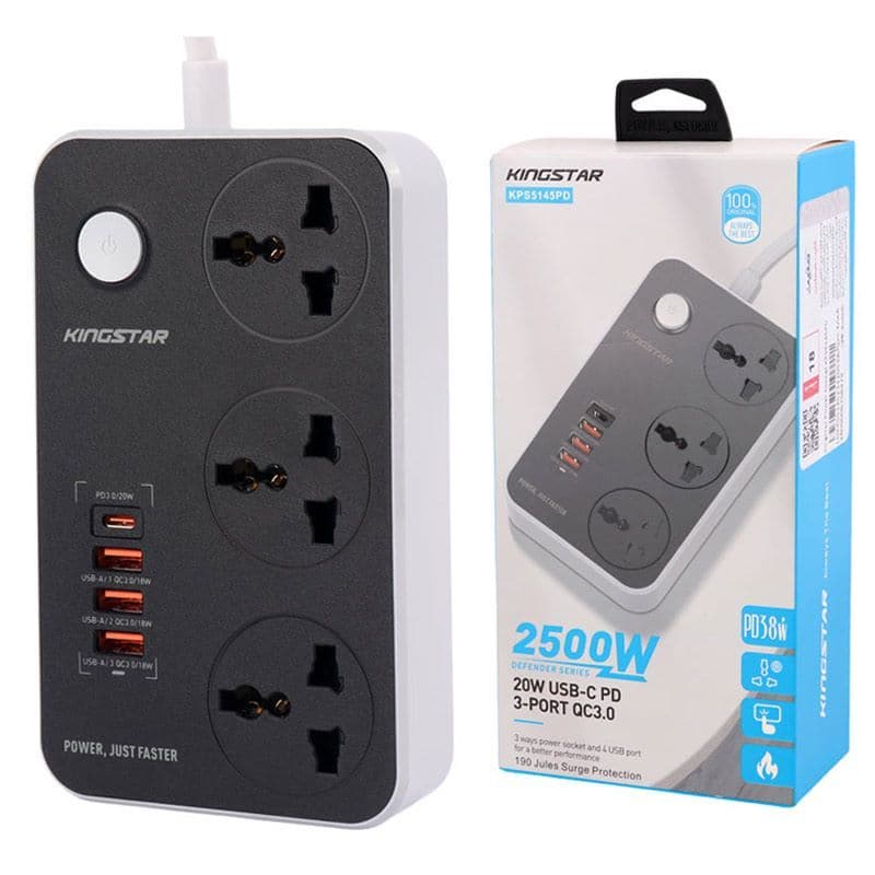 چند راهی برق کینگ استار مدل KPS5145PD کد 7754