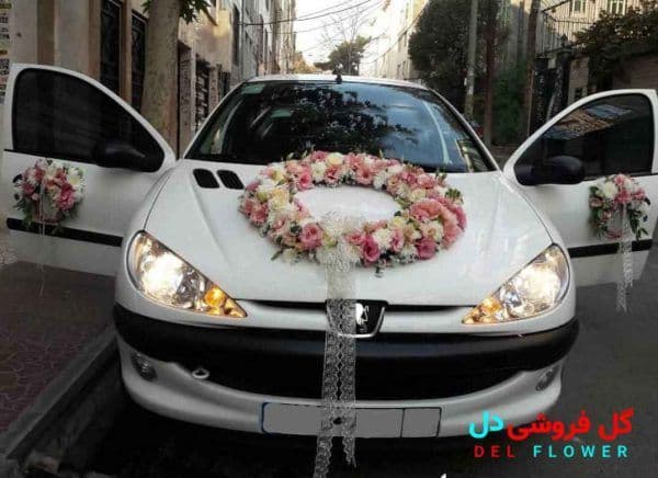 گل ماشین عروس حلقه ای 612