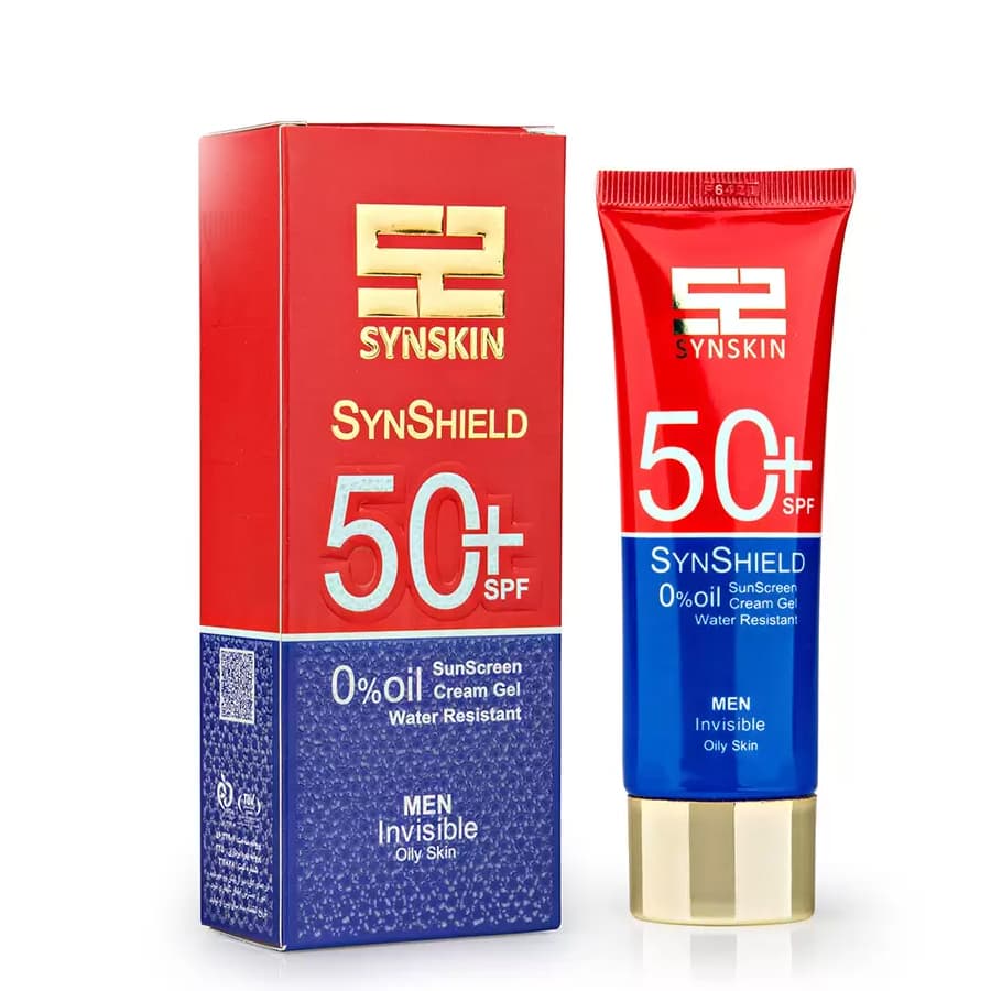 ضدآفتاب سان شیلد سان اسکین 50 SPF مخصوص آقایان 50 میل | Synshield Sunscreen Cream Gel For Men