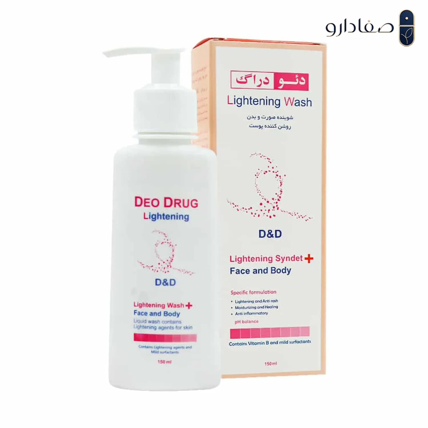 مایع شوینده روشن‌ کننده پوست صورت و بدن دئودراگ 150 میلی‌ لیتر | Deo Drug Lightening Wash Liquid — تصویر ۵