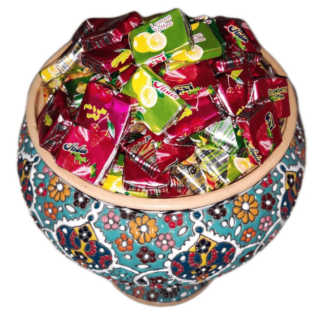تافی چهارگوش میوه آیدین ۲۵۰ گرم