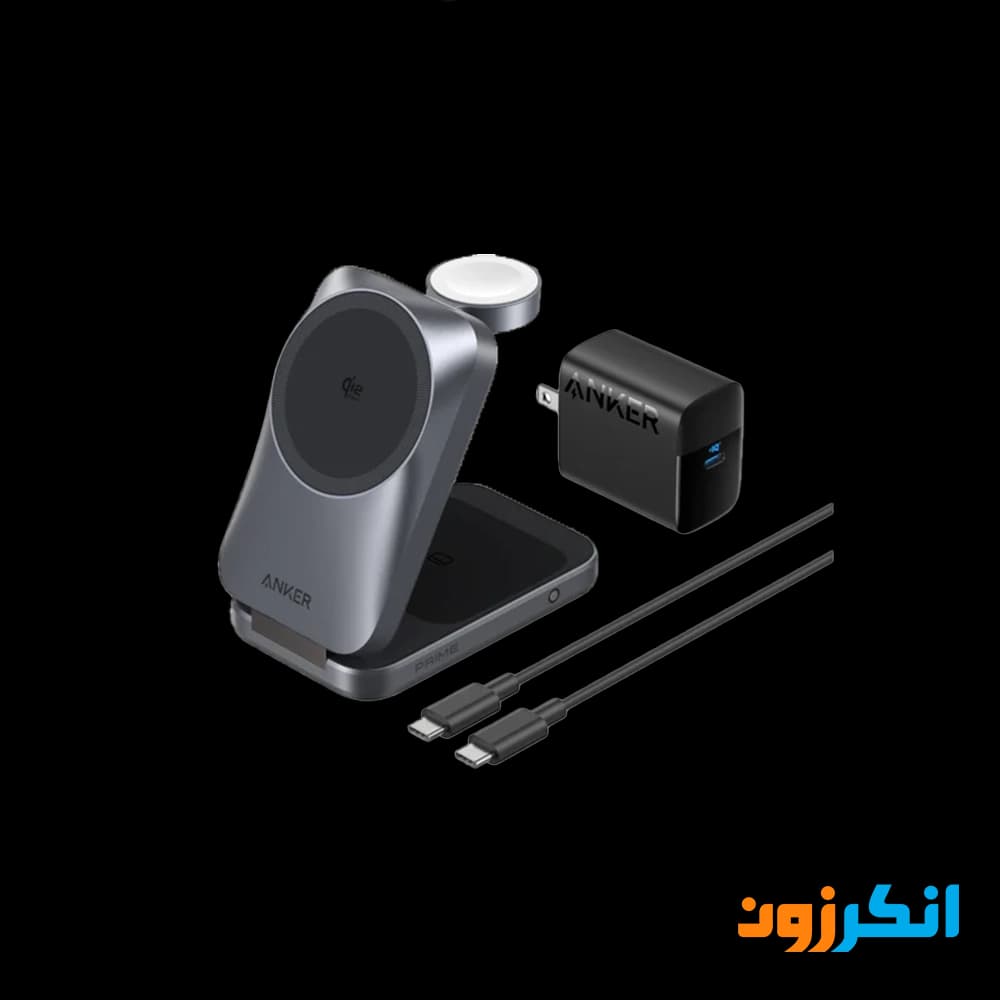 شارژر وایرلس سه کاره انکر با توان 25 وات مدل B25N1