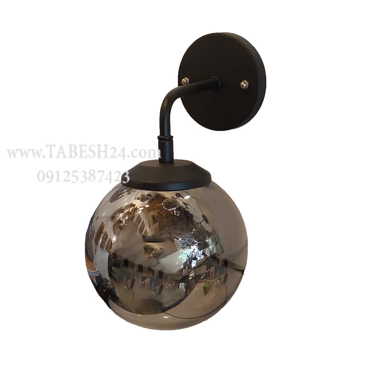 چراغ دیواری خم حبابی