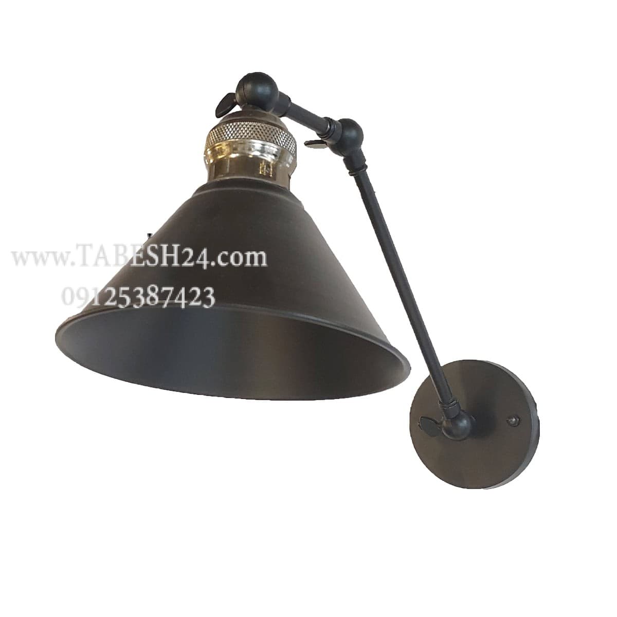 چراغ دیواری دو بازو کلاهی کد w-318 — تصویر ۸