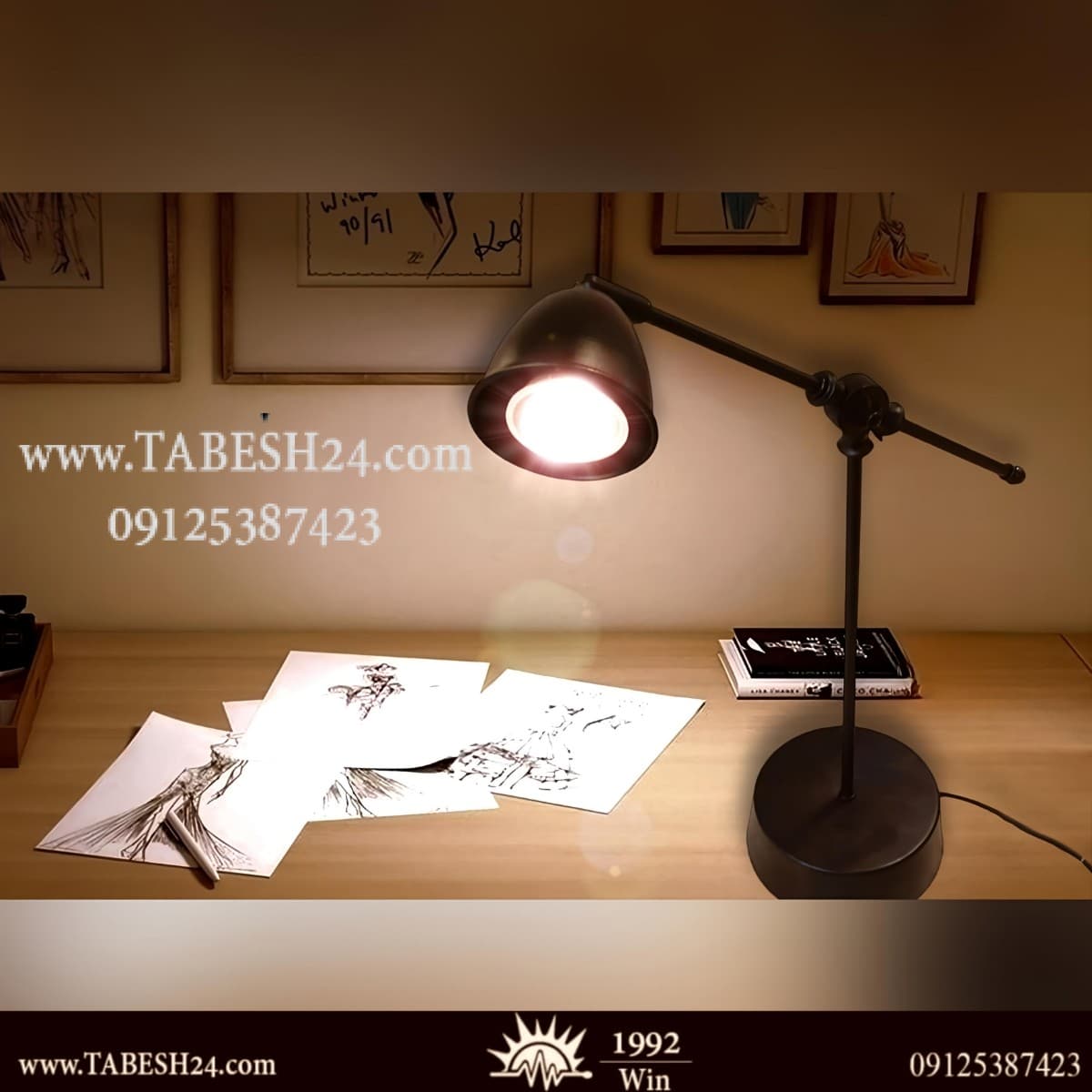 چراغ مطالعه هالوژن خور رومیزی — تصویر ۸