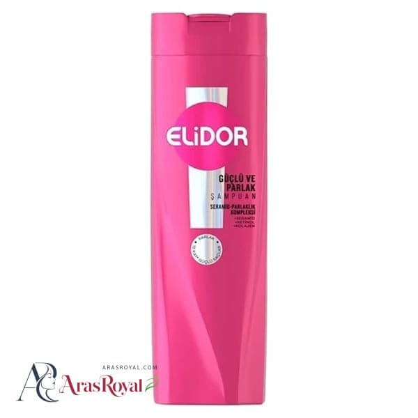 شامپو درخشان کننده و تقویت کننده الیدور Elidor مدل Guclu Ve Parlak رنگ صورتی حجم 400 میل