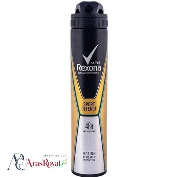 اسپری ضد تعریق مردانه رکسونا Rexona مدل Sport Defence اسپورت دیفنس ایتالیا حجم 200 میل