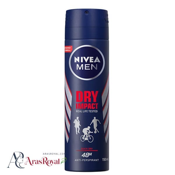 اسپری ضد تعریق مردانه نیوا Nivea مدل Dry Impact حجم 150 میل