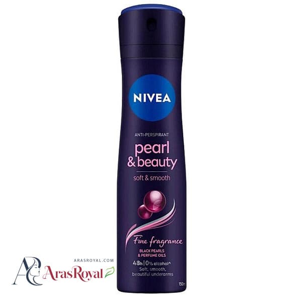 اسپری ضد تعریق زنانه نیوا Nivea مدل Pearl and Beauty Soft And Smooth حجم 150 میل