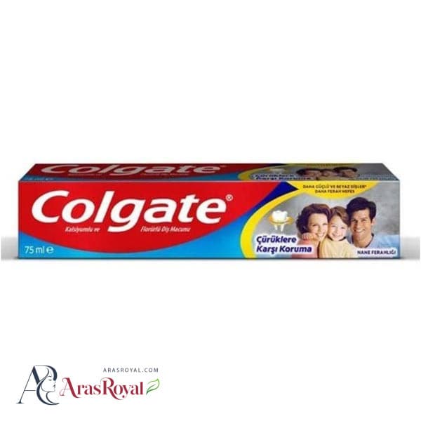 خمیر دندان خانواده کولگیت Colgate مدل curuklere karsi koruma حجم 75 میل