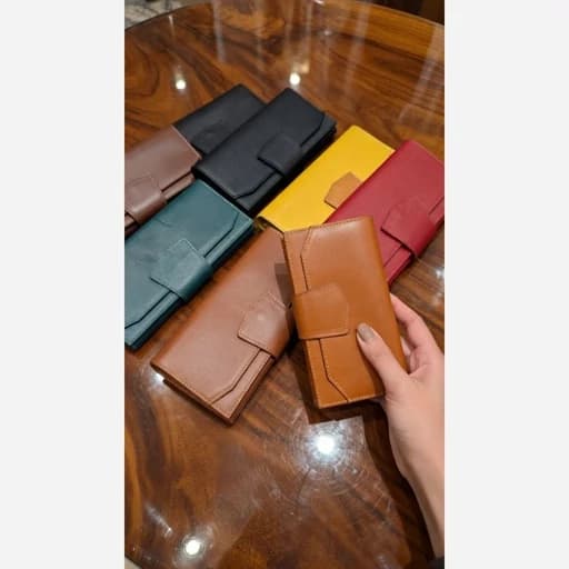 کیف پول زنانه چرم طبیعی طرح راماچرم گواشیر