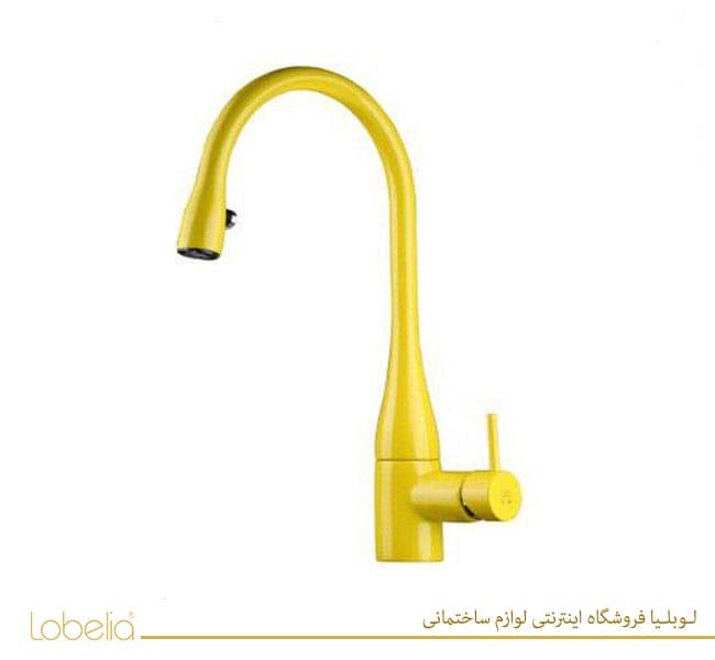 شیر ظرفشویی ایو زرد شلنگ دار kwc کی دبلیوسی