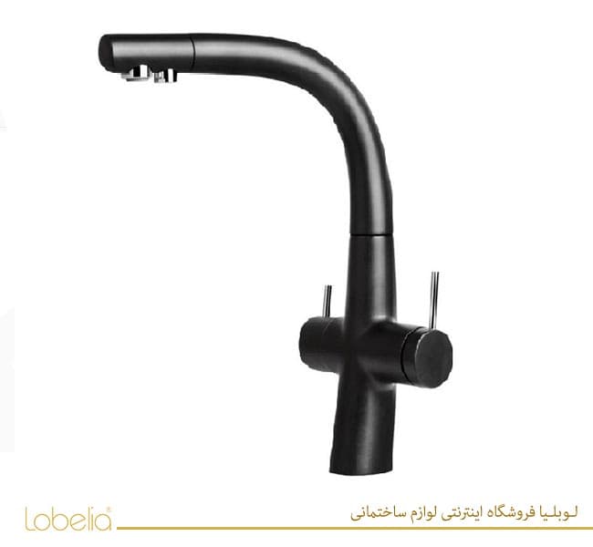 شیر ظرفشویی تصفیه آب دوکاره زو مشکی kwc کی دبلیوسی — تصویر ۴