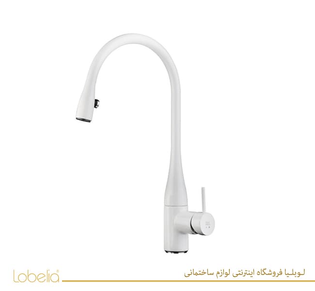شیر ظرفشویی ایو سفید شلنگ دار kwc