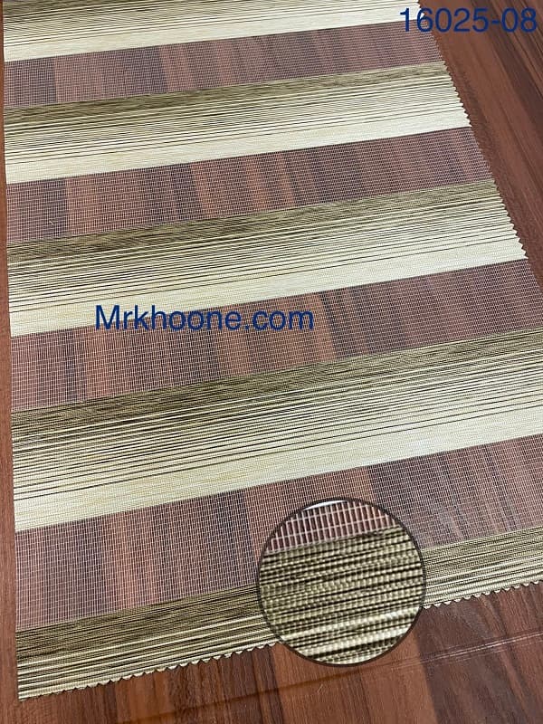 پرده زبرا سبز طرح چوب — تصویر ۳