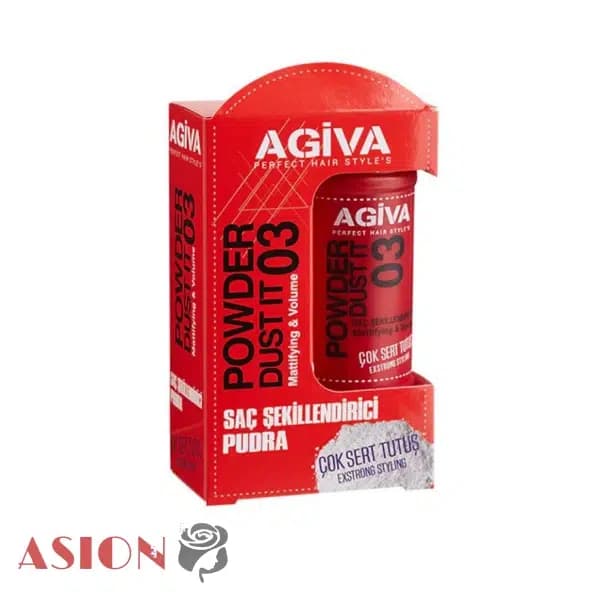 پودر حالت دهنده مو آگیوا AGIVA شماره 03 قرمز مدل Extrong Styling