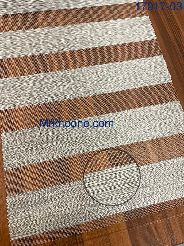 پرده زبرا کرم طوسی ساده ترک لوازم کره ای