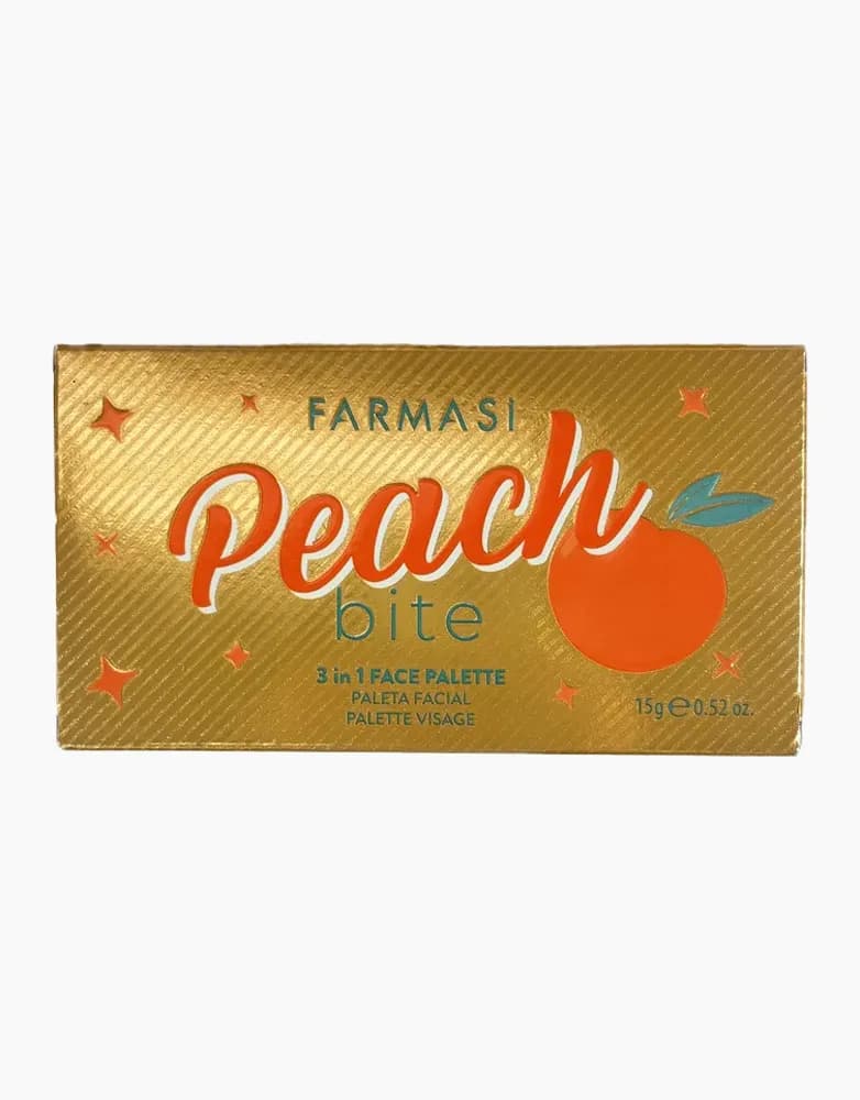 پالت صورت سه کاره فارماسی FARMASI مدل peach bite — تصویر ۲