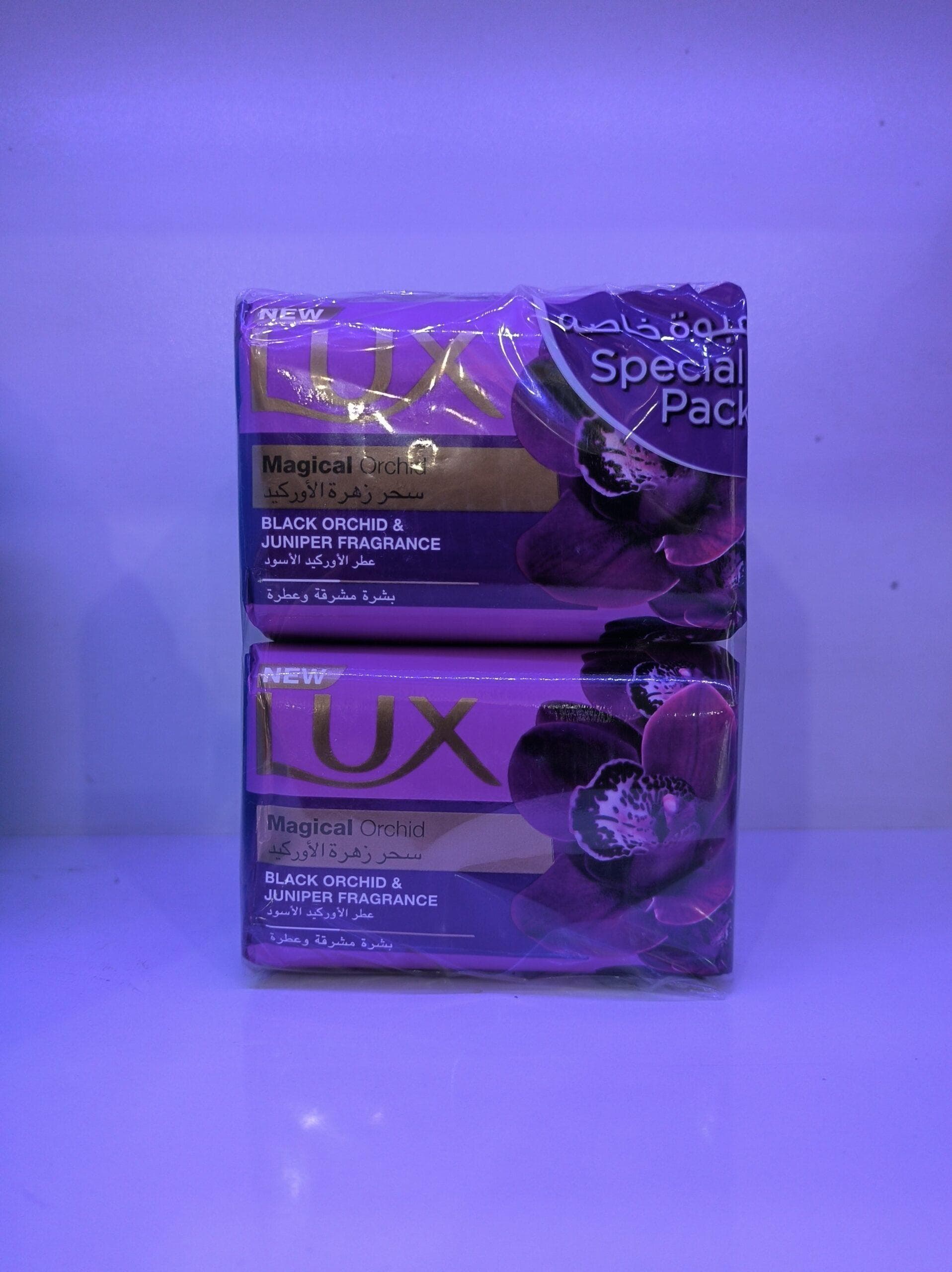 صابون لوکس Lux مدل ارکیده جادویی Magical orchid وزن 170 گرم بسته 6 عددی — تصویر ۷
