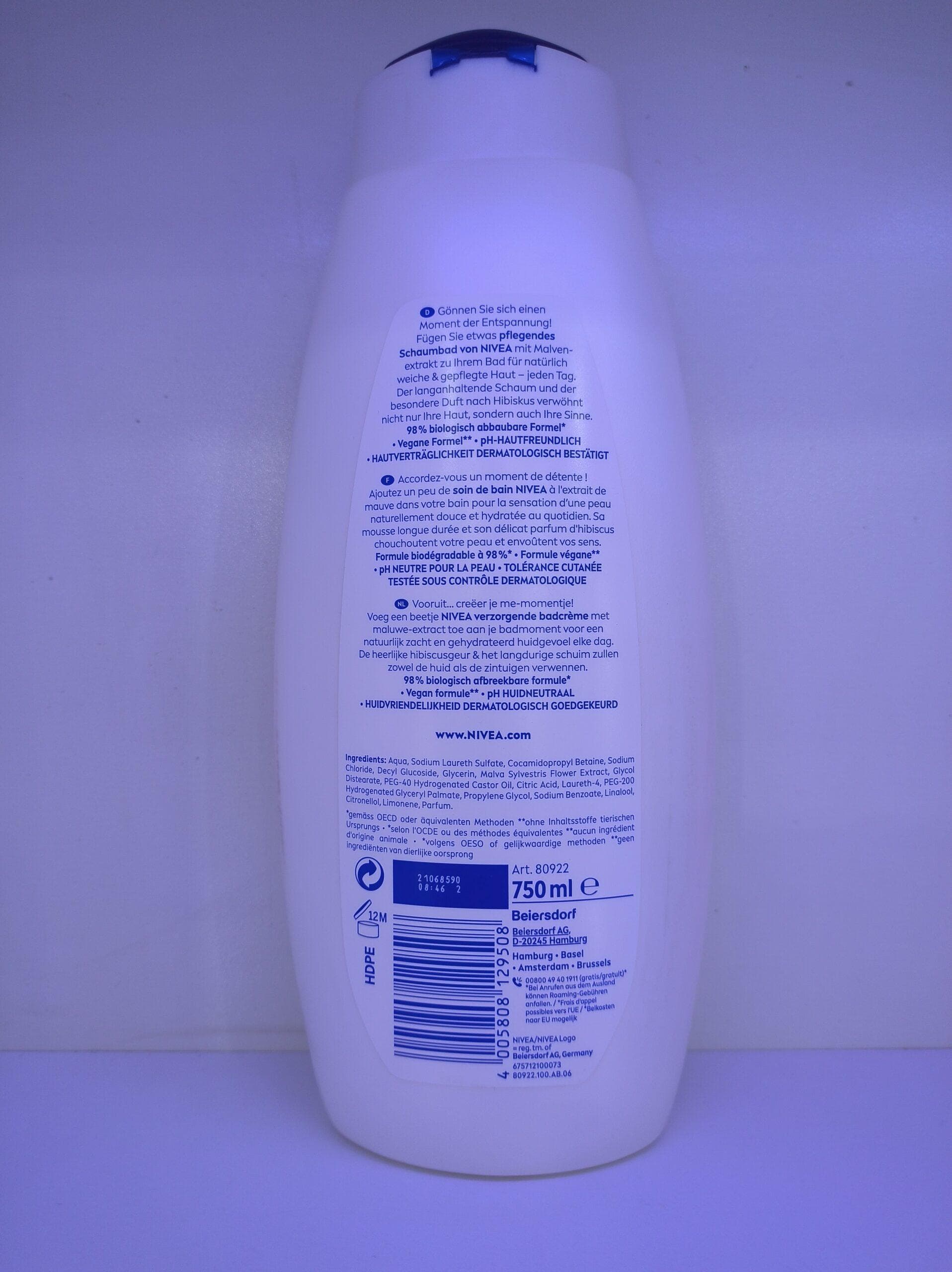 شامپو بدن نیوآ Nivea مدل Care & Relax حجم 750 میلی — تصویر ۳