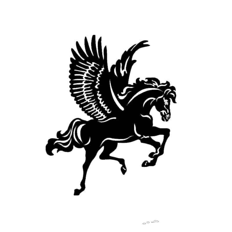 برچسب طرح اسب پرنده کد 2633