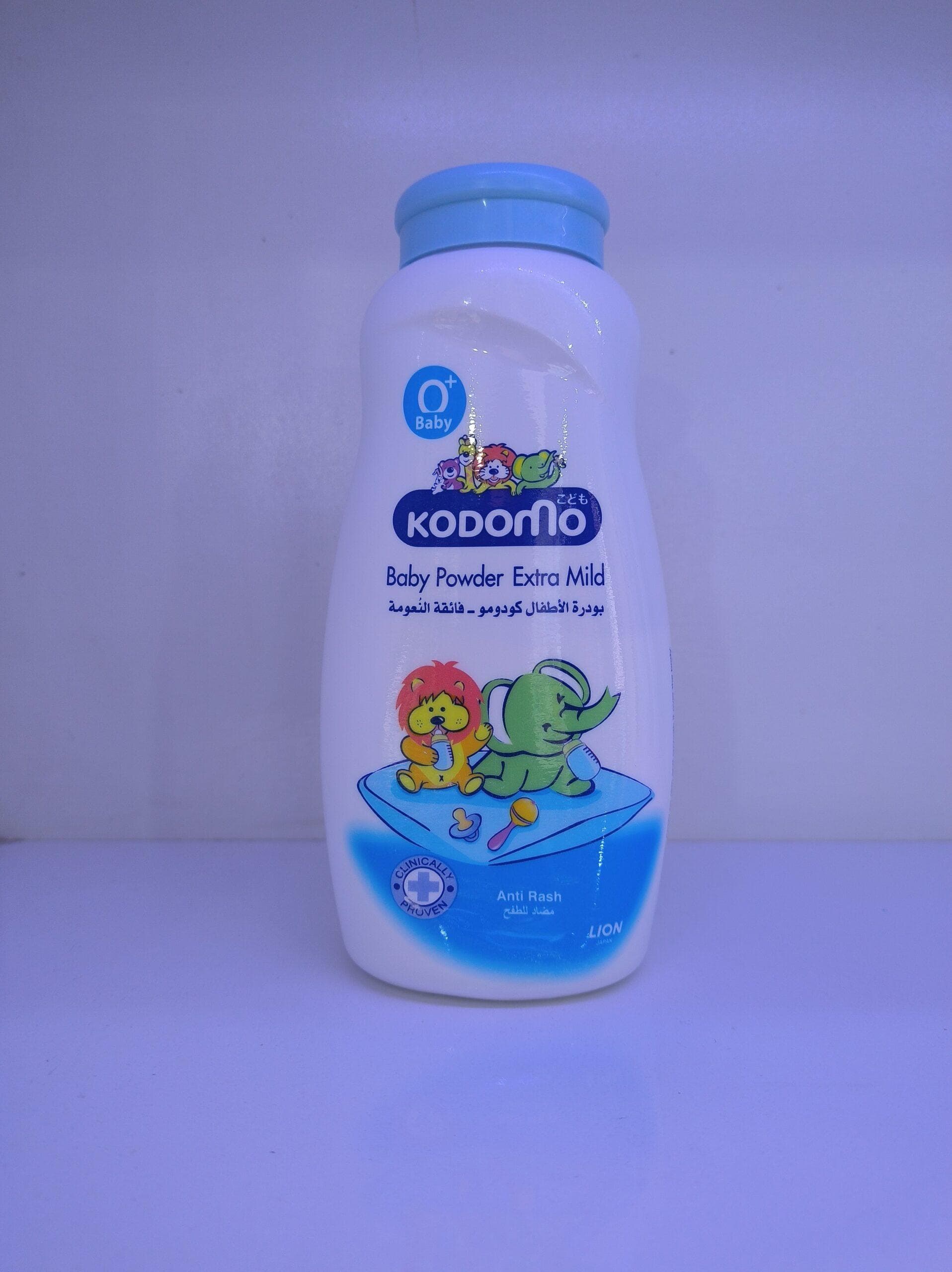 پودر بدن بچه کودومو KODOMO مناسب پوستهای حساس extra mildحجم 180 گرم