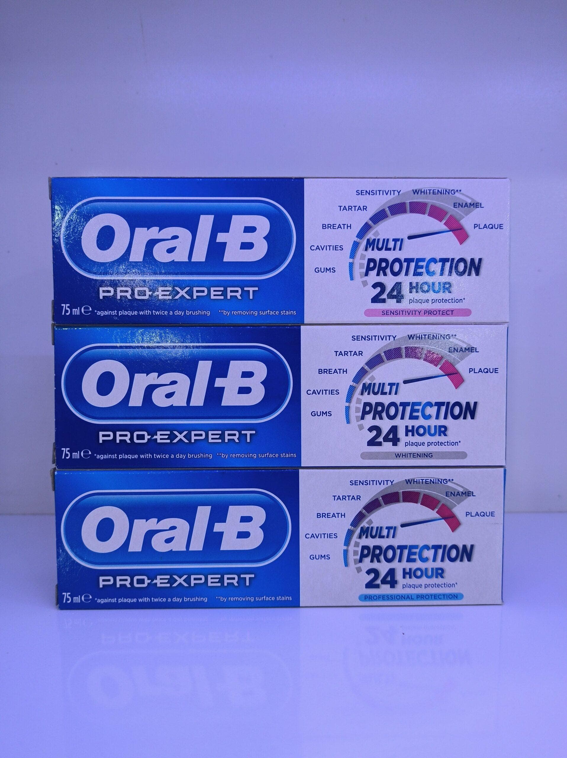 خمیر دندان 24 ساعته اورال بی ORAL-B سری Pro-Expert MULTI PROTECTION حجم 75 میلی